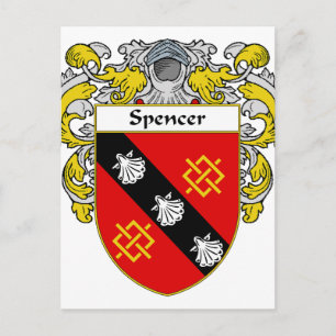 Spencer Coat of Arms/Familienwappen (mantled) Postkarte