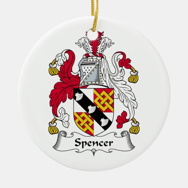 Spencer-Familienwappen Keramik Ornament (Vorne)