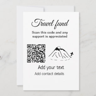 Spende für die Reise Flitterwochen Name hinzufügen Feiertagskarte