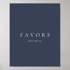 Spende für minimale Navy-Gastgeschenke Hochzeiten Poster