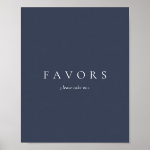 Spende für minimale Navy-Gastgeschenke Hochzeiten Poster