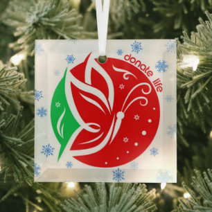 Spende Life Butterfly Geberwissen Weihnachten Ornament Aus Glas