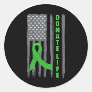 Spende Life Patriotic American Flag Usa Kidney Don Runder Aufkleber