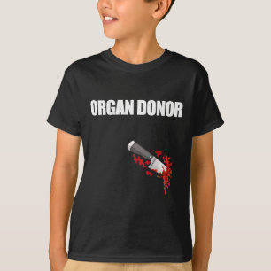 Spende Spaß Bloody Wound Niere Meme auf der Rückse T-Shirt