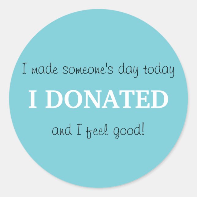 Spenden-Aufkleber Runder Aufkleber (Vorderseite)