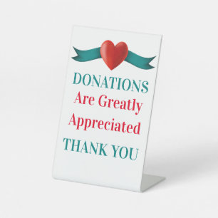 Spenden erforderlich sockelschild