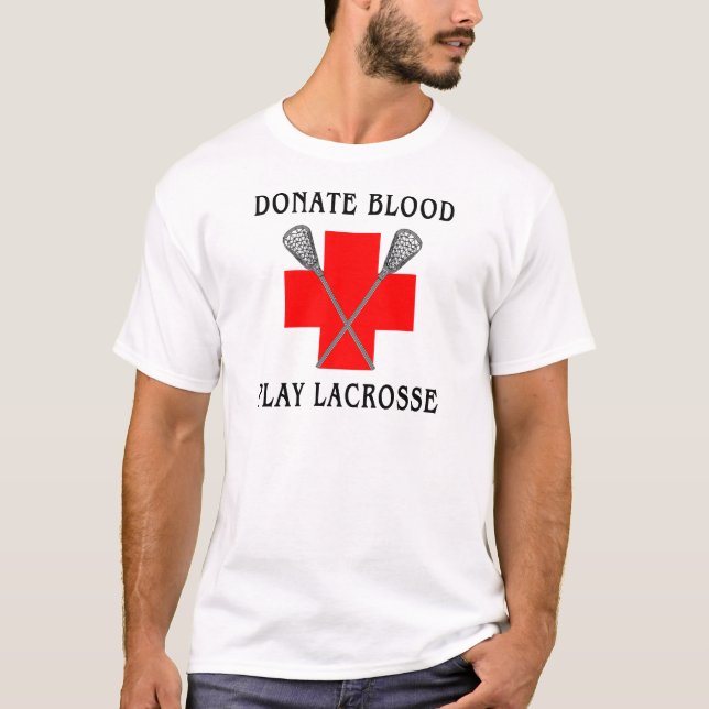 Spenden Sie Blut-Spiellacrosse-T - Shirt (Vorderseite)