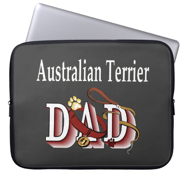 Spenden von australischen Terrier Papa Laptopschutzhülle (Vorderseite)