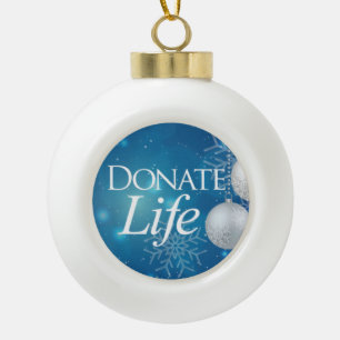 Spenden von Leben Keramik Kugel-Ornament