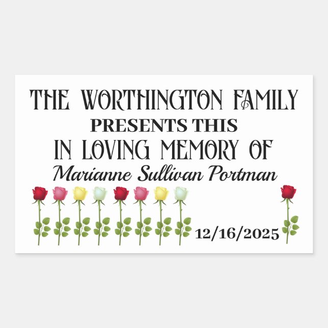 Spendenaufkleber Rechteckiger Aufkleber (Vorderseite)