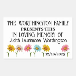 Spendenaufkleber Rechteckiger Aufkleber