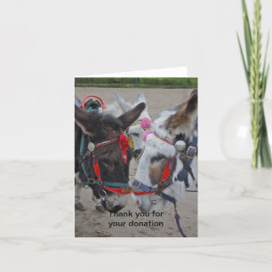 Spendenkarte für die Esel am Meer Dankeskarte