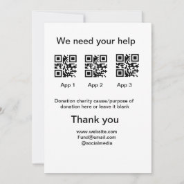 Spendensammlungstipp jar fügen Sie Ihre q r Name c Feiertagskarte