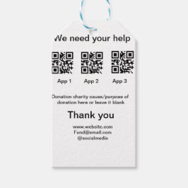 Spendensammlungstipp jar fügen Sie Ihre q r Name c Geschenkanhänger