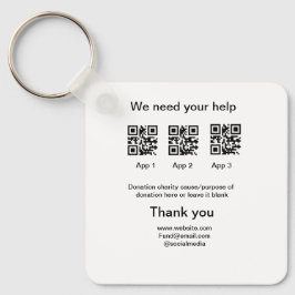 Spendensammlungstipp jar fügen Sie Ihre q r Name c Schlüsselanhänger