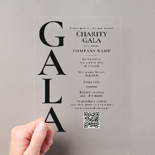Spendenvorlage für Charity-Gala Fundraising-Event  Acryleinladungen