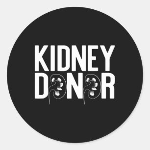 Spender, die mit einer Erkrankung der Nieren-Organ Runder Aufkleber