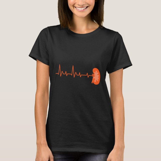 Spender - Ekg Herzschlag Organ Nierenerkrankung Aw T-Shirt (Vorderseite)