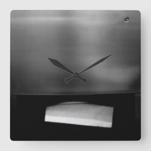 Spender für gefaltete Papiertücher Quadratische Wanduhr