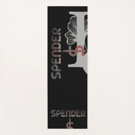 SPENDER Yoga Mat Abstrakte Art Grau Schwarzes Pulv Yogamatte