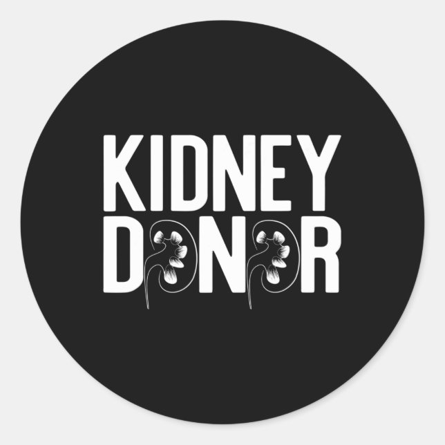 Spenderin, die mit einer Organerkrankung der Niere Runder Aufkleber (Vorderseite)