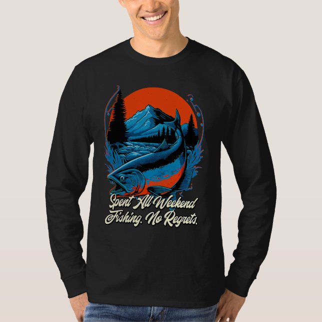 Spent All Weekend Fishing Vacation Fisherman Trip  T-Shirt (Vorderseite)