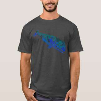 Sperm Whale Tribal Design farbig T-Shirt