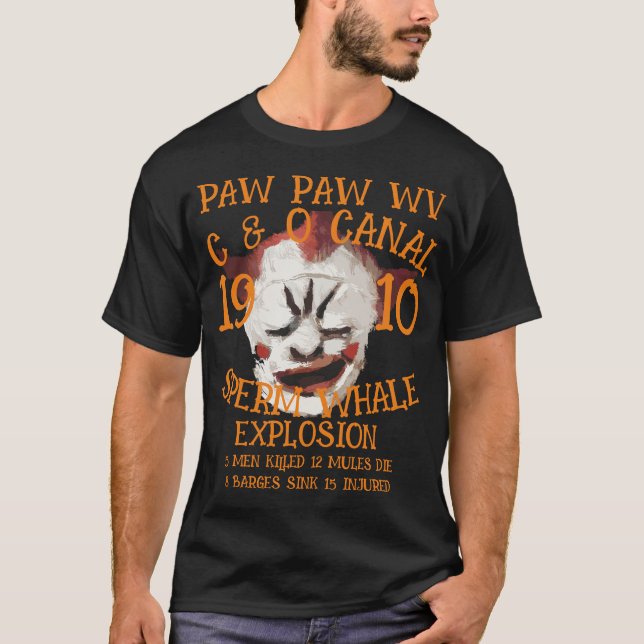 Sperma Whale Explosion PAW PAW WV C & O Kanal T-Shirt (Vorderseite)