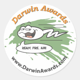 Spermatozoid-Aufkleber - bereit, Feuer, Ziel Runder Aufkleber