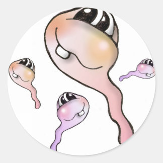 Spermien, sperm, aufkleber, kaulquappen, sticker, runder aufkleber