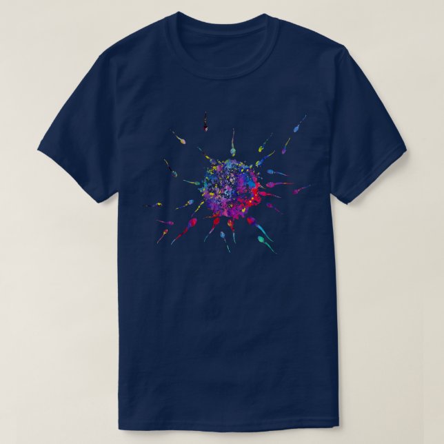 Spermien und Ei 2 T-Shirt (Design vorne)