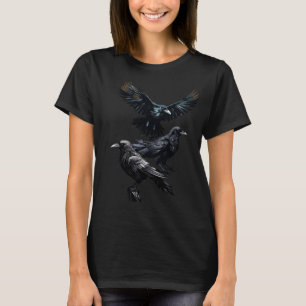 Sperre des Crows Corvid Bird-Logos T-Shirt