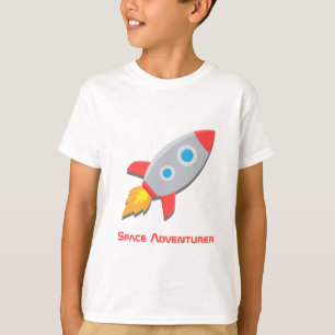 Sperren Sie Abenteurer, Weltraum, Rocket-Schiff T-Shirt