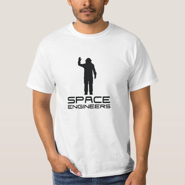 Sperren Sie Ingenieur-Wert-T - Shirt weißes (Vorderseite)