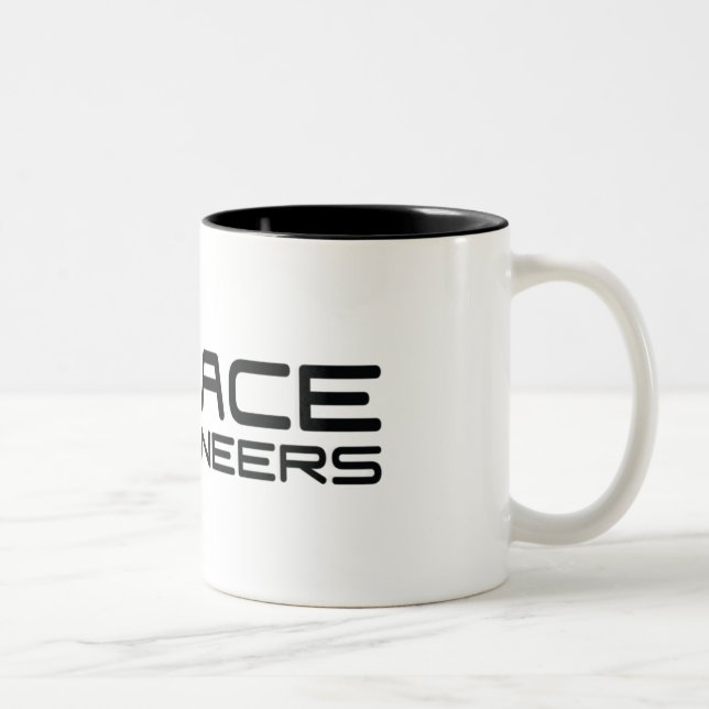 Sperren Sie weißes/schwarzes Se-Logo Ingenieure Zweifarbige Tasse (Rechts)