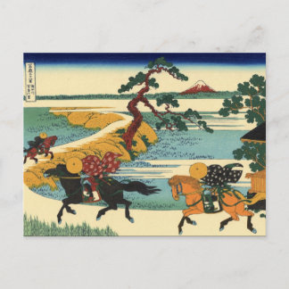 Sperrstadt am Sumida-Fluss (von Hokusai) Postkarte