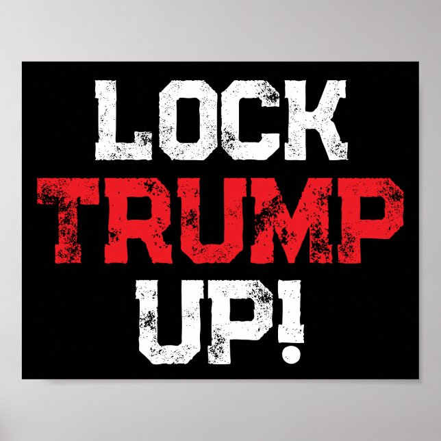 Sperrt Trump ein Politisch Poster (Vorne)