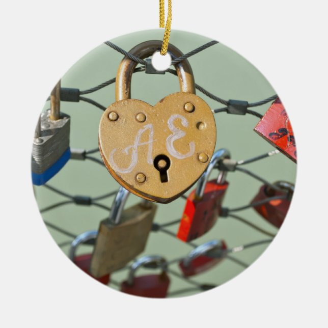 Sperrung der Liebe Keramikornament (Vorne)