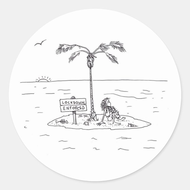 Sperrung Enforcierte große runde Aufkleber (Vorderseite)