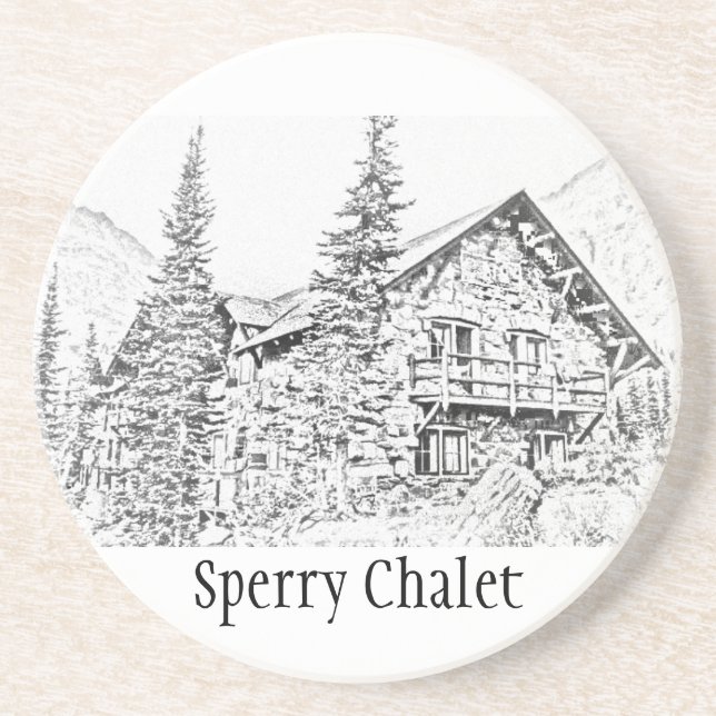 Sperry Chalet-GedenkUntersetzer Sandstein Untersetzer (Vorne)