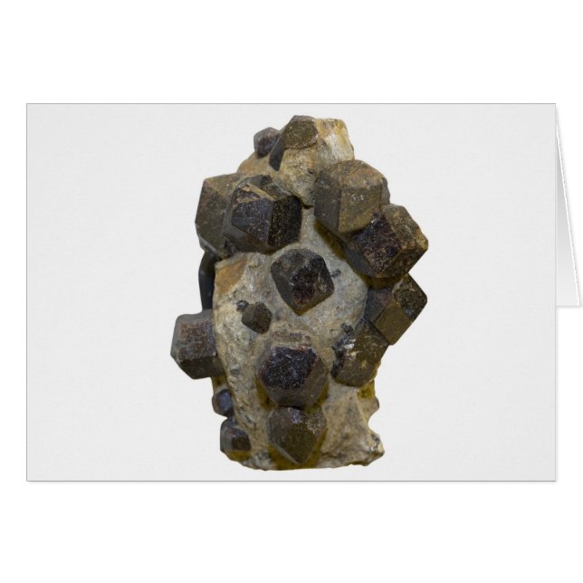 Spessartite in der Matrix (Vorderseite (Horizontal))