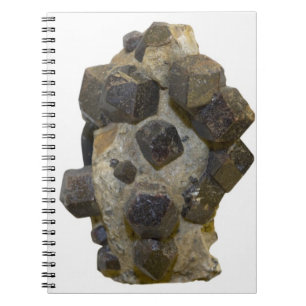 Spessartite in der Matrix Notizblock