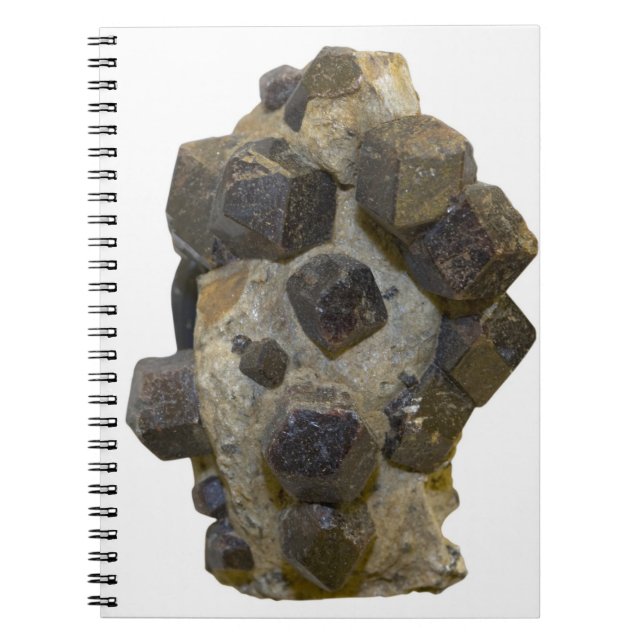 Spessartite in der Matrix Notizblock (Vorderseite)