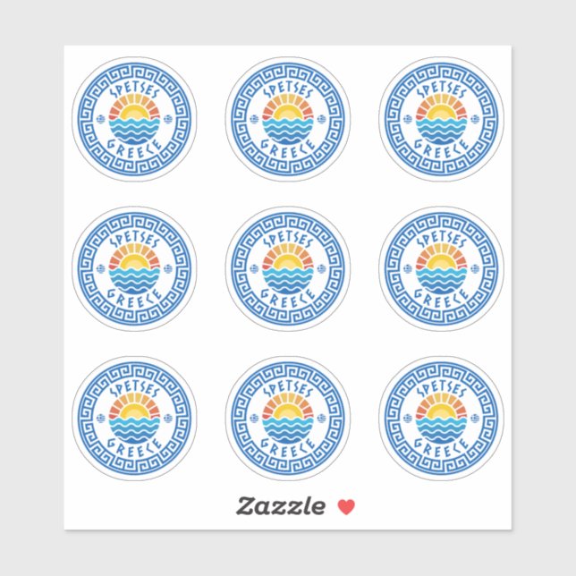 Spetses Island, Griechenland Mehrfachpackung Aufkleber (Blatt)