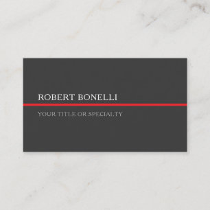 Spezial Einzigartig Grau Rot Elegant Modern Visitenkarte