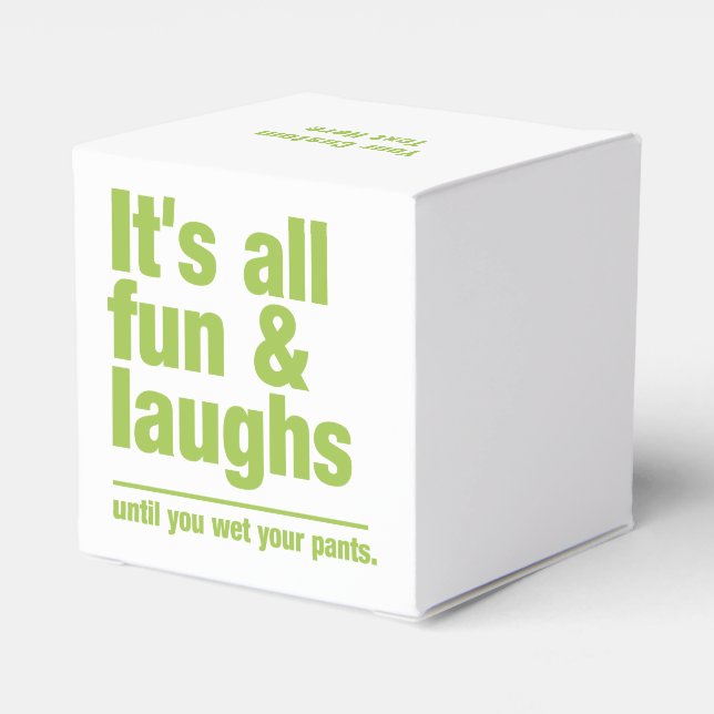 Spezial-Gefälligkeitsbox für FUN & LAUGHS Geschenkschachtel (Rückseite)