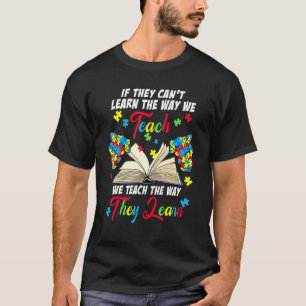 Spezial Lehr Autismus-Bewusstsein Puzzle Buch Männ T-Shirt