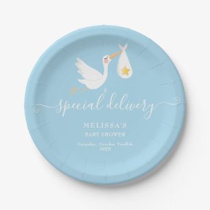 Spezial-Lieferung Storch Baby Shower Sprinkle Pappteller