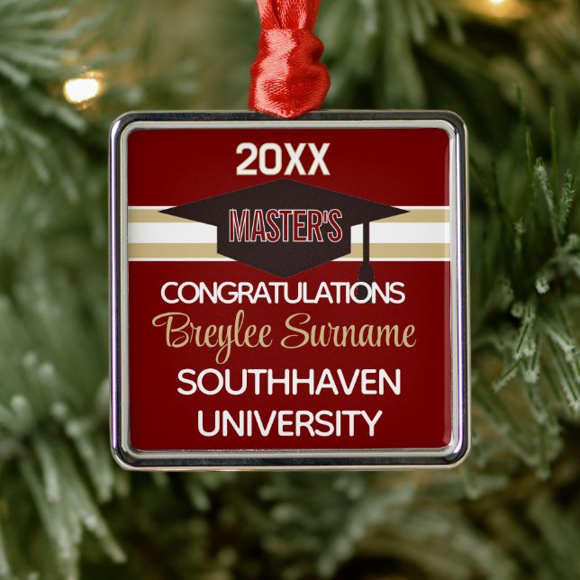 Spezial! Master-Abschluss  Ornament Aus Metall (Baum)