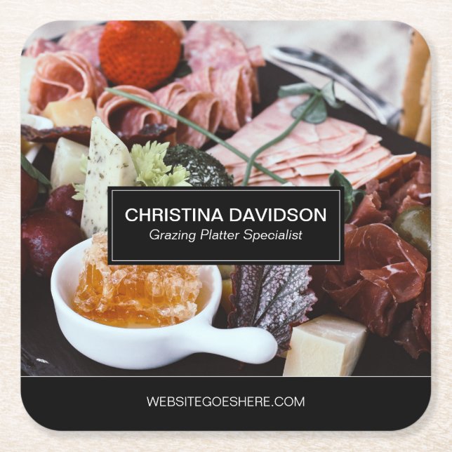 Spezialisierte Visitenkarte für Weideplatter Rechteckiger Pappuntersetzer (Vorderseite)